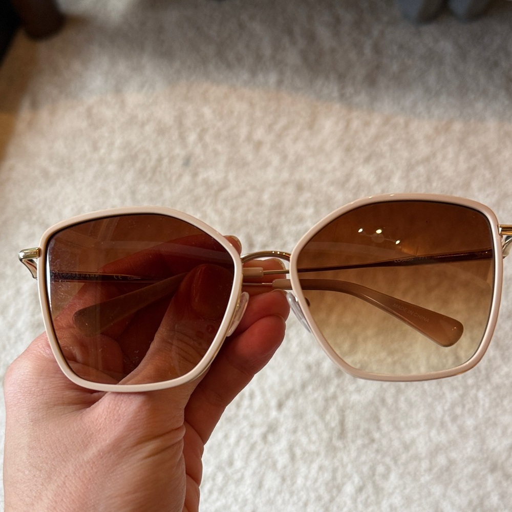 Longchamp Cream and Brown Sunglasses